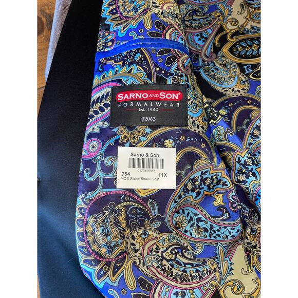 NWOT Mens Mark of Distinction Starlight Stone Metallic Slim Tuxedo Jacket 40R - Picture 14 of 14